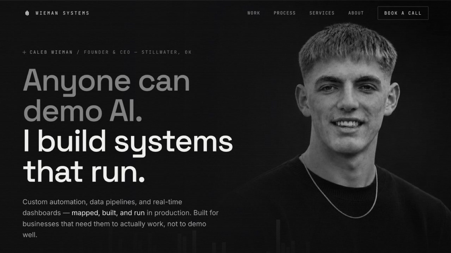 Personal brand homepage · browser capture